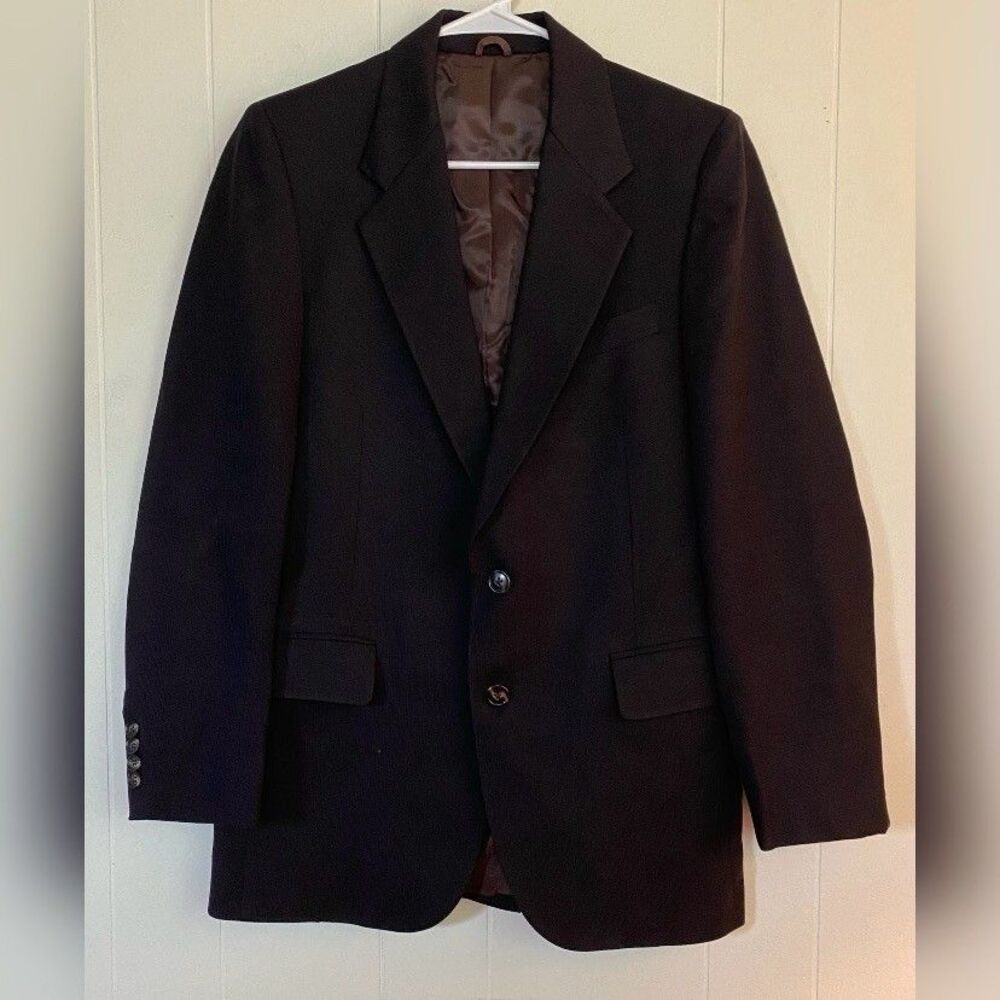 Kelly Clothes Blazer Jacket Men’s 36 Black Wool 2 Button *Read*